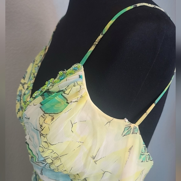 Nicole Bakti Vintage Low Back Silk Pleated Dress - Picture 7 of 14